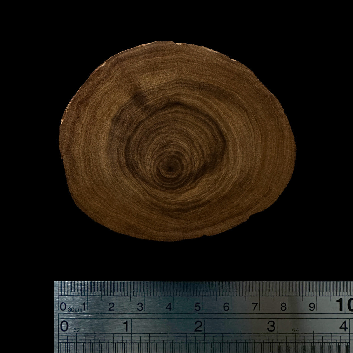 BMSWS108 Black Meat Figured Mysore Sandalwood Slab 11.5mm Thickness 37 grams