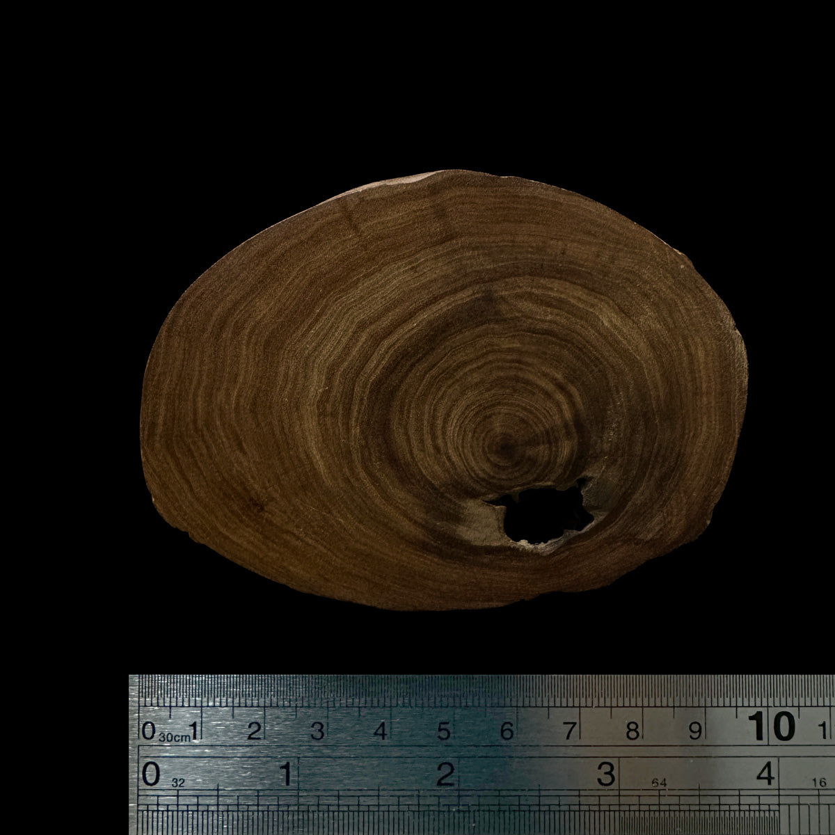 BMSWS123 Black Meat Figured Mysore Sandalwood Slab 11.1mm Thickness 40.7 grams