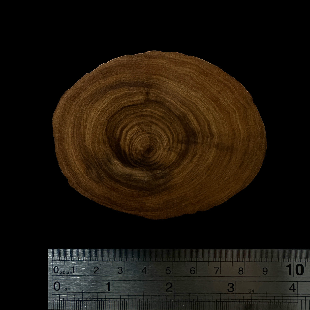 BMSWS128 Black Meat Figured Mysore Sandalwood Slab 11.5mm Thickness 39.8 grams