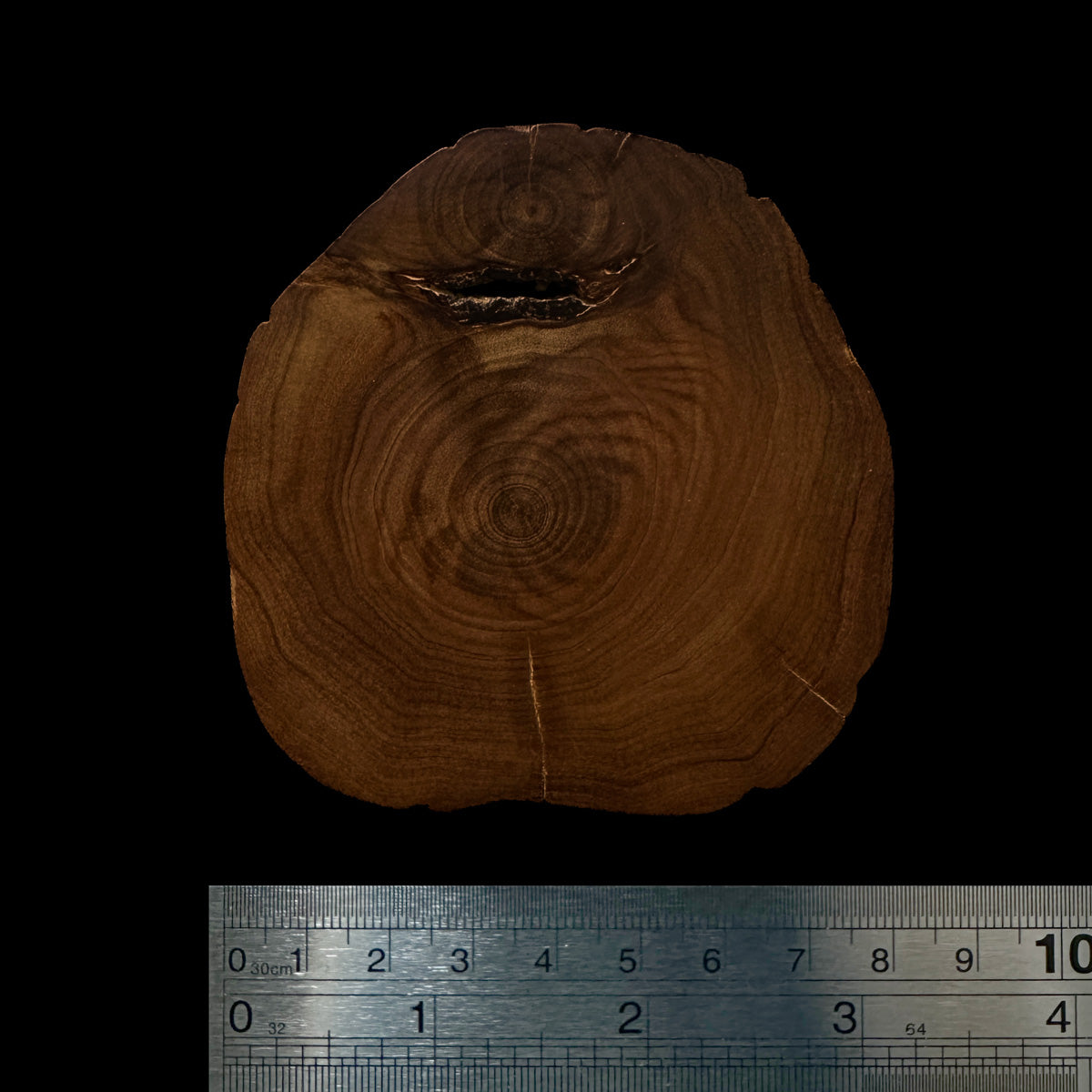 BMSWS171 Black Meat Figured Mysore Sandalwood Slab 7.4mm Thickness 34.7 grams