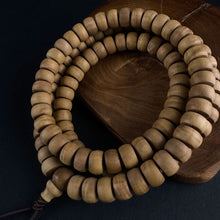 Load image into Gallery viewer, Mysore Sandalwood Disc Beads Mala 8mm x 5mm x 108
