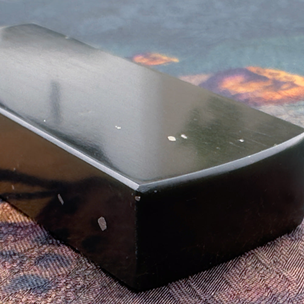 Nephrite Seal - Pagoda Green Pebble Jade