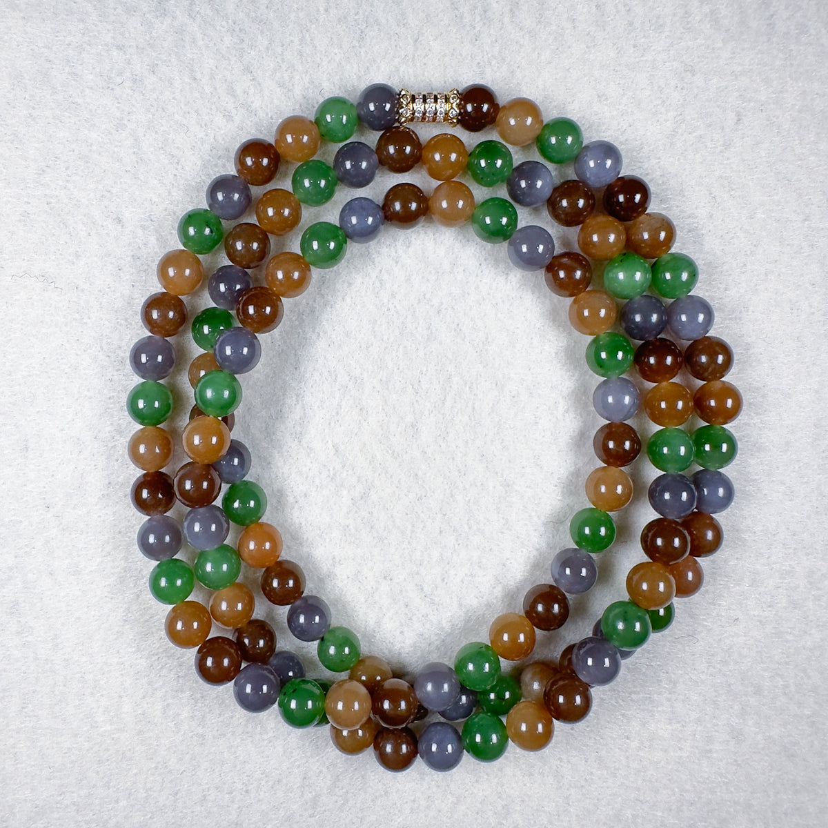 Multi-Origin Nephrite Round Beads Mala 8mm x 108 Beads