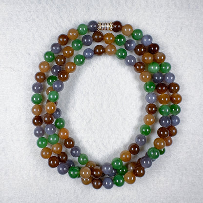 Multi-Origin Nephrite Round Beads Mala 8mm x 108 Beads