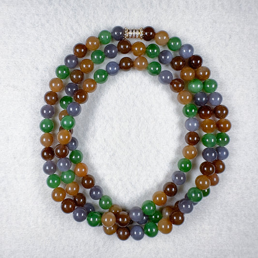 Multi-Origin Nephrite Round Beads Mala 8mm x 108 Beads