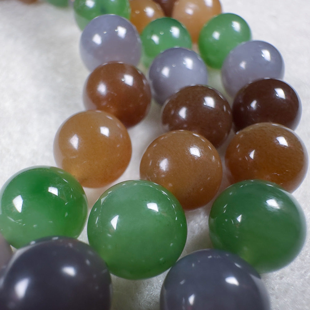 Multi-Origin Nephrite Round Beads Mala 8mm x 108 Beads