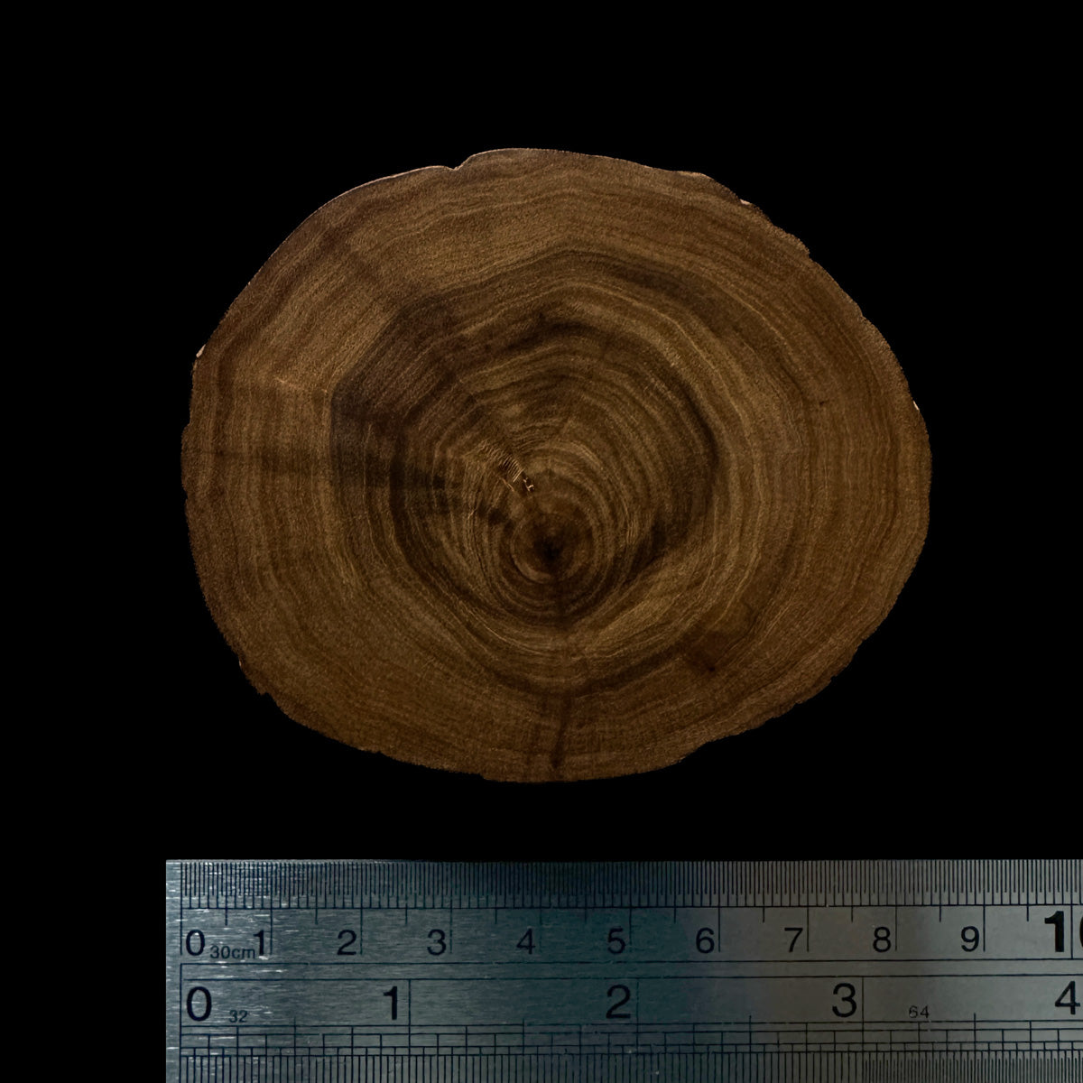 BMSWS116 Black Meat Figured Mysore Sandalwood Slab 11.4mm Thickness 37.5 grams