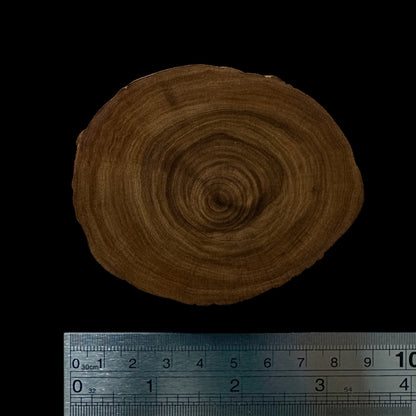 BMSWS118 Black Meat Figured Mysore Sandalwood Slab 11.5mm Thickness 39.2 grams