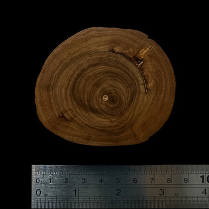 BMSWS119 Black Meat Figured Mysore Sandalwood Slab 11.5mm Thickness 39 grams