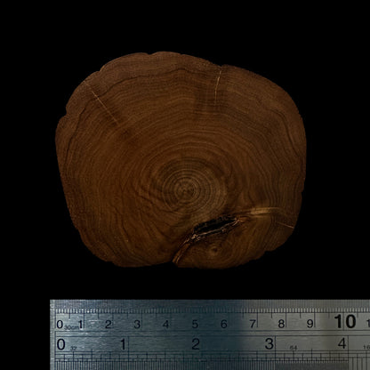 BMSWS163 Black Meat Figured Mysore Sandalwood Slab 7.4mm Thickness 36.3 grams