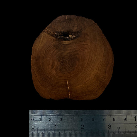 BMSWS164 Black Meat Figured Mysore Sandalwood Slab 7.2mm Thickness 33.6 grams