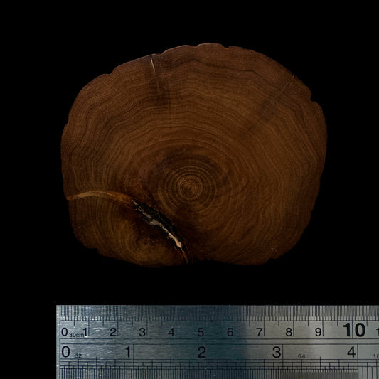 BMSWS169 Black Meat Figured Mysore Sandalwood Slab 7.4mm Thickness 36.3 grams