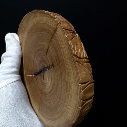 BMSWS190 Black Meat Figured Mysore Sandalwood Slab 15mm Thickness 166 grams