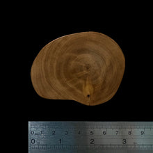 Load image into Gallery viewer, BMSWS085 Black Meat Figured Mysore Sandalwood Slice 5.7mm Thickness 15.5 grams
