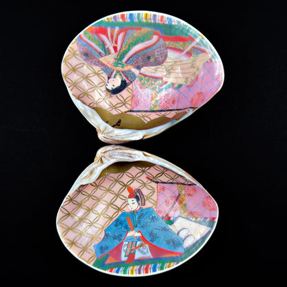 Japanese Hamaguri Shell Kōgō Tale of Genji with Shippo Motif (Pre-loved)