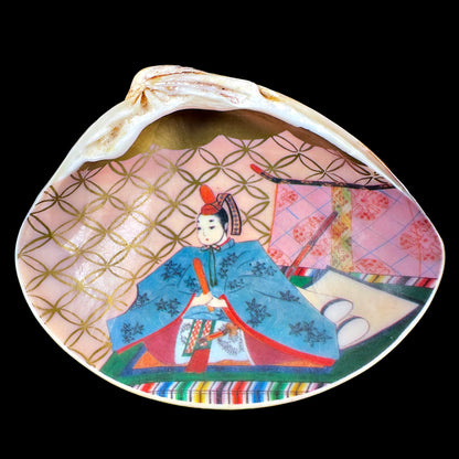 Japanese Hamaguri Shell Kōgō Tale of Genji with Shippo Motif (Pre-loved)