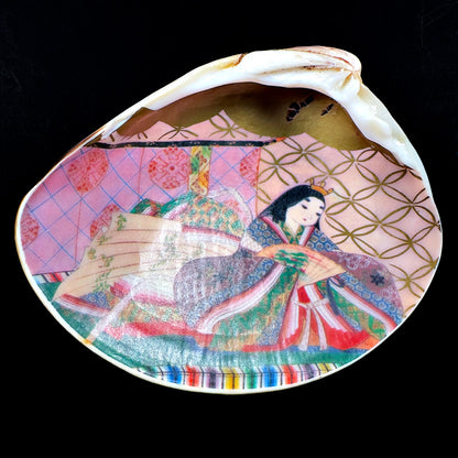 Japanese Hamaguri Shell Kōgō Tale of Genji with Shippo Motif (Pre-loved)