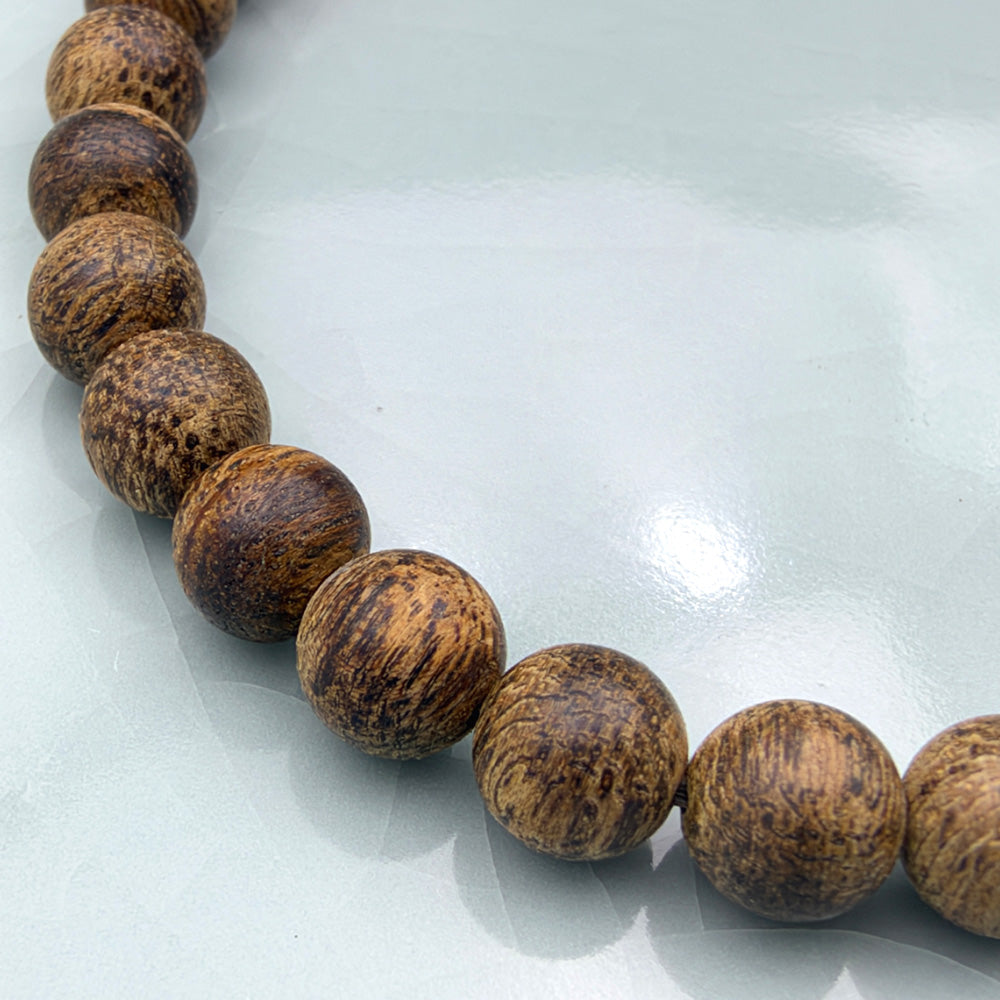 Wild Sarawak Agarwood Round Beads Bracelet 6.1mm x 31 beads