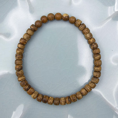 Wild Tarakan Agarwood Spacer Beads Bracelet 5.5mm