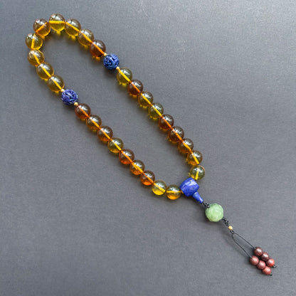 十八子手串 - Imperial Amber Eighteen-Bead Court Bracelet 12mm x 18 Beads