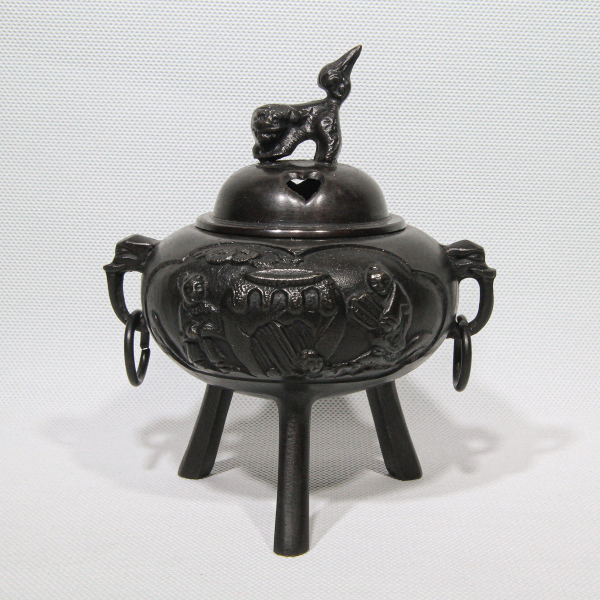 Bronze Kōro with Foo Dog Finial