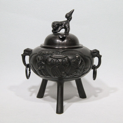 Bronze Kōro with Foo Dog Finial