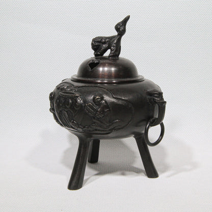 Bronze Kōro with Foo Dog Finial