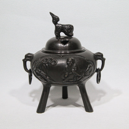 Bronze Kōro with Foo Dog Finial