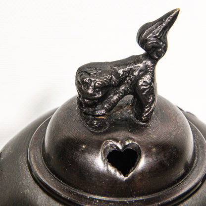 Bronze Kōro with Foo Dog Finial