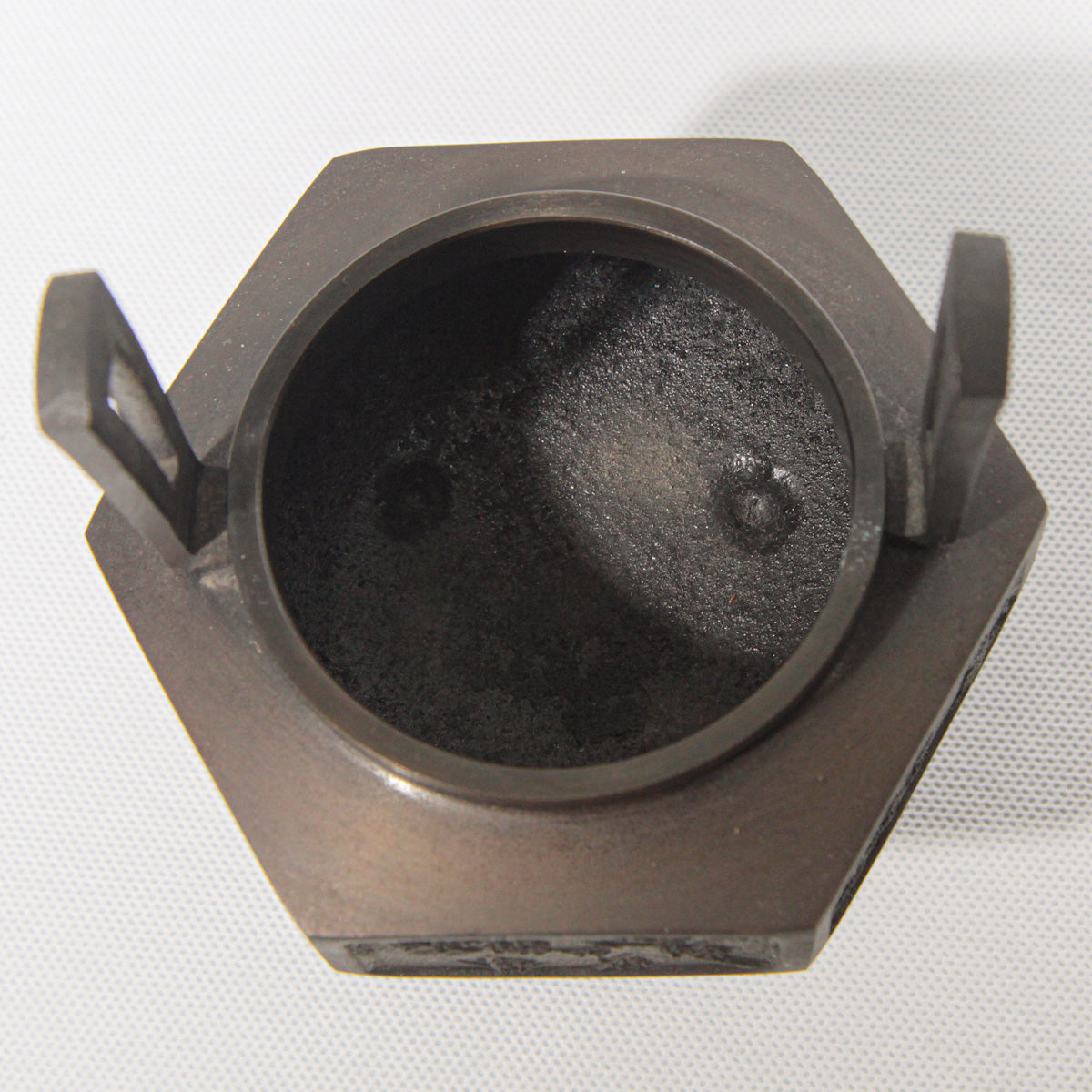 Hexagonal Bronze Kōro with Lion Finial