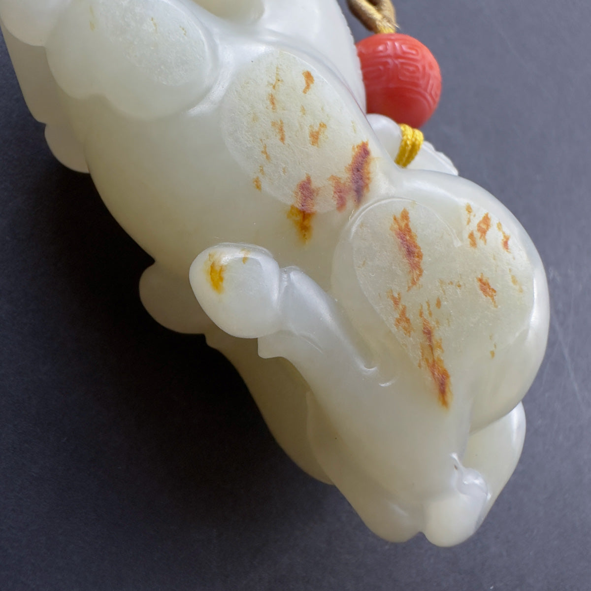 Horse and Monkey Nephrite Pendant 馬上封侯 和田玉籽料