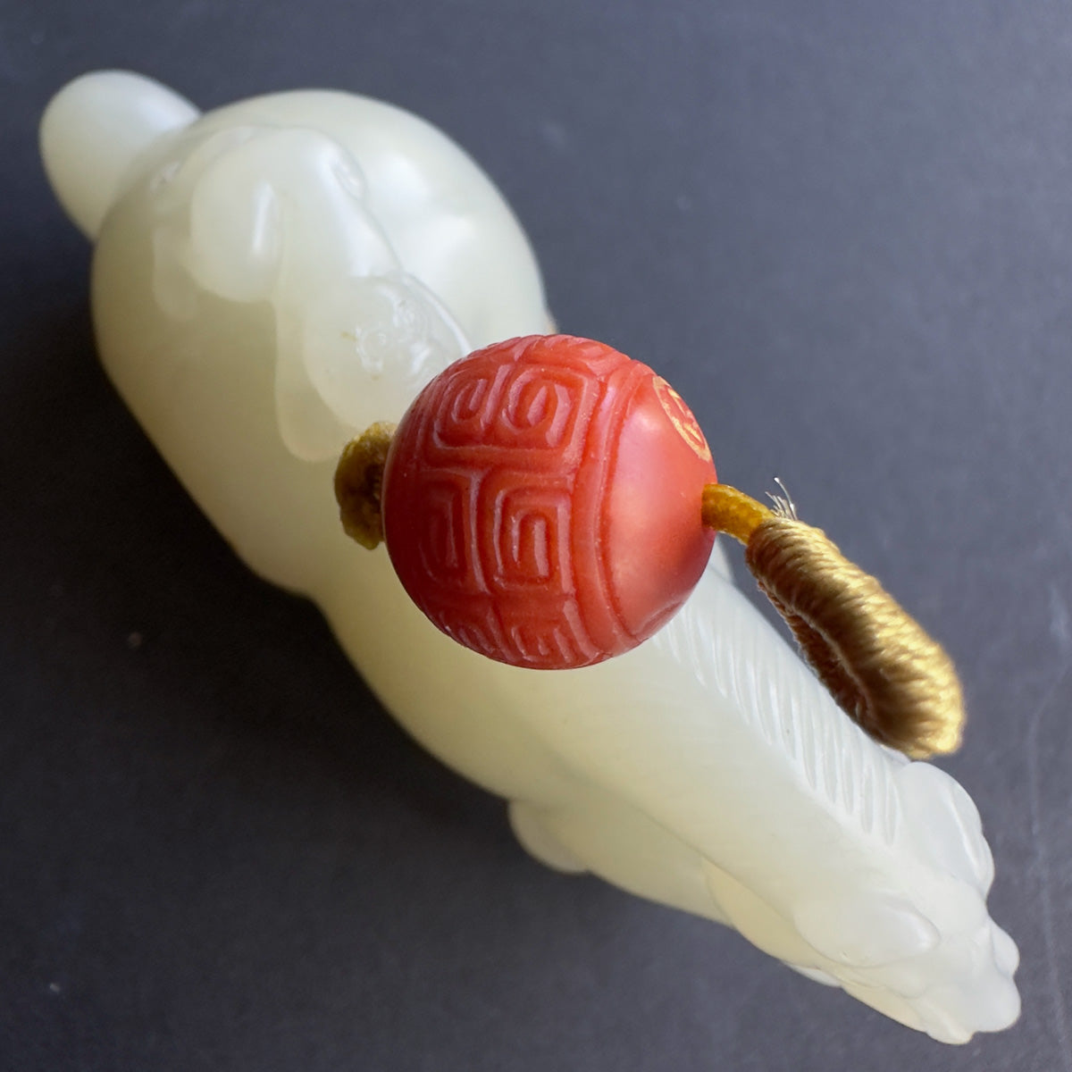 Horse and Monkey Nephrite Pendant 馬上封侯 和田玉籽料