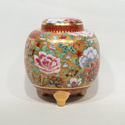 Kutani-Ware Kōro Garden Eternally in Bloom (Round) (Big)