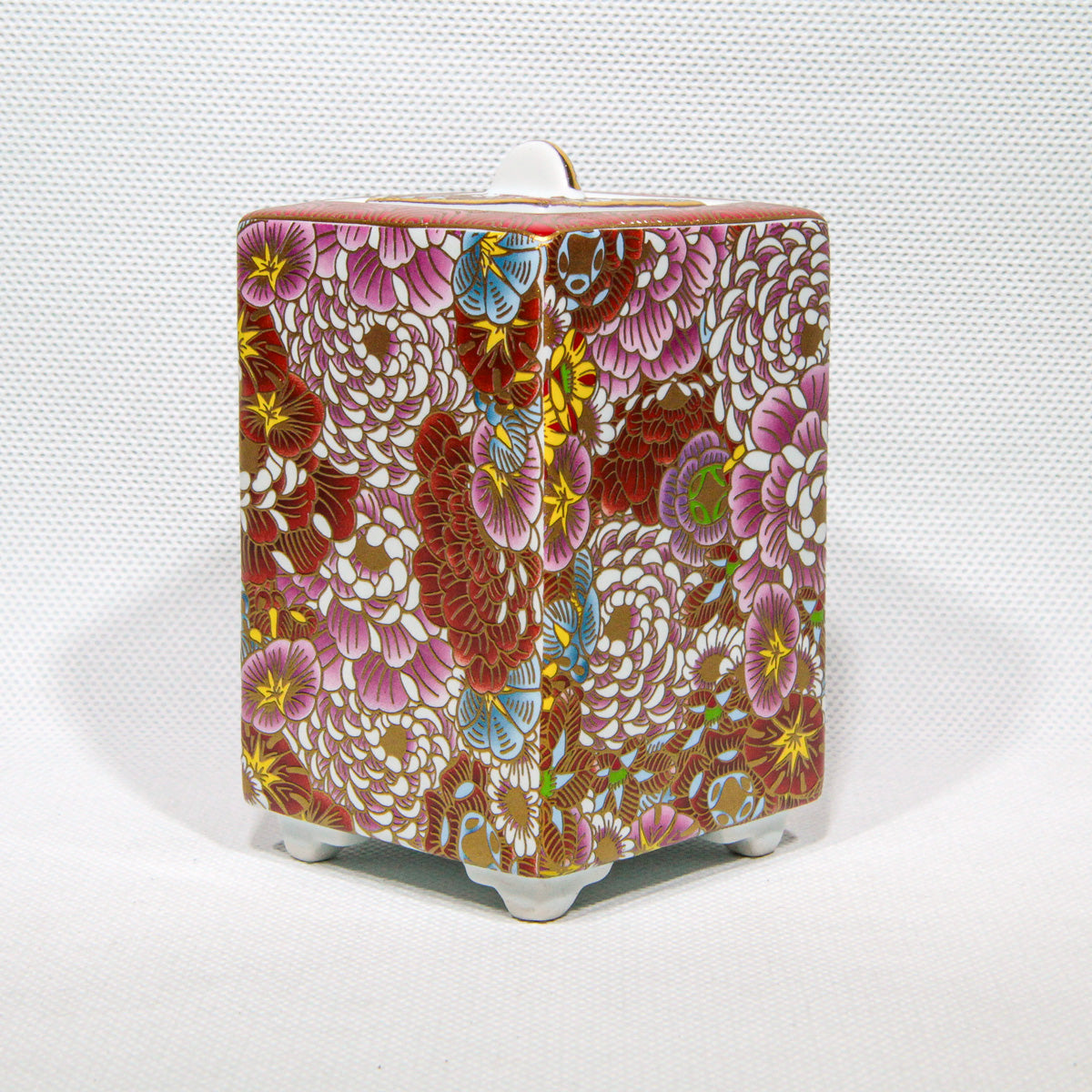 Kutani-Ware Kōro Garden Eternally in Bloom (Square)