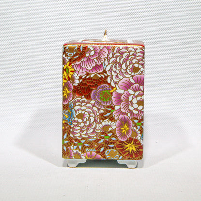 Kutani-Ware Kōro Garden Eternally in Bloom (Square)