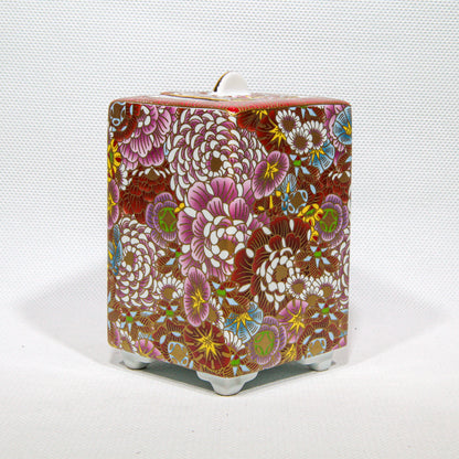 Kutani-Ware Kōro Garden Eternally in Bloom (Square)