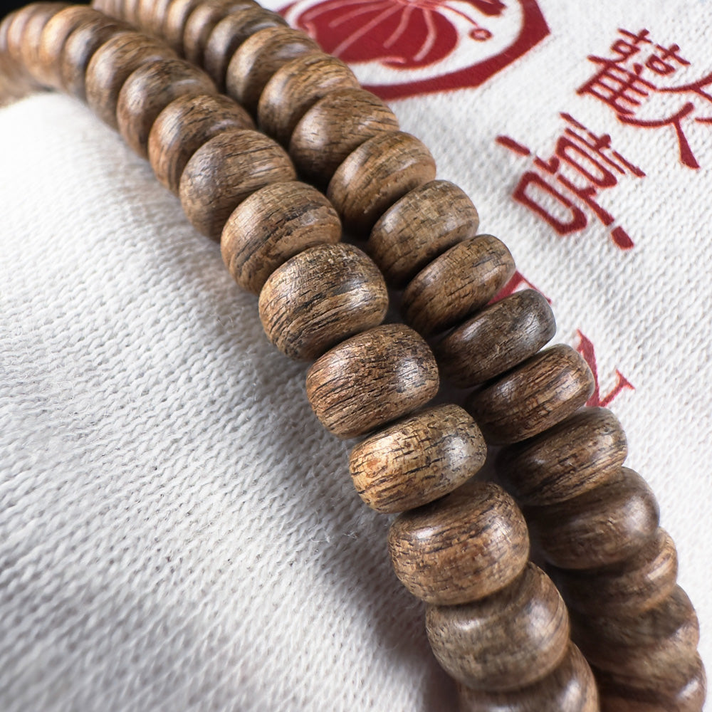 Wild Nusantara Agarwood Disc-Shaped 108 Mala