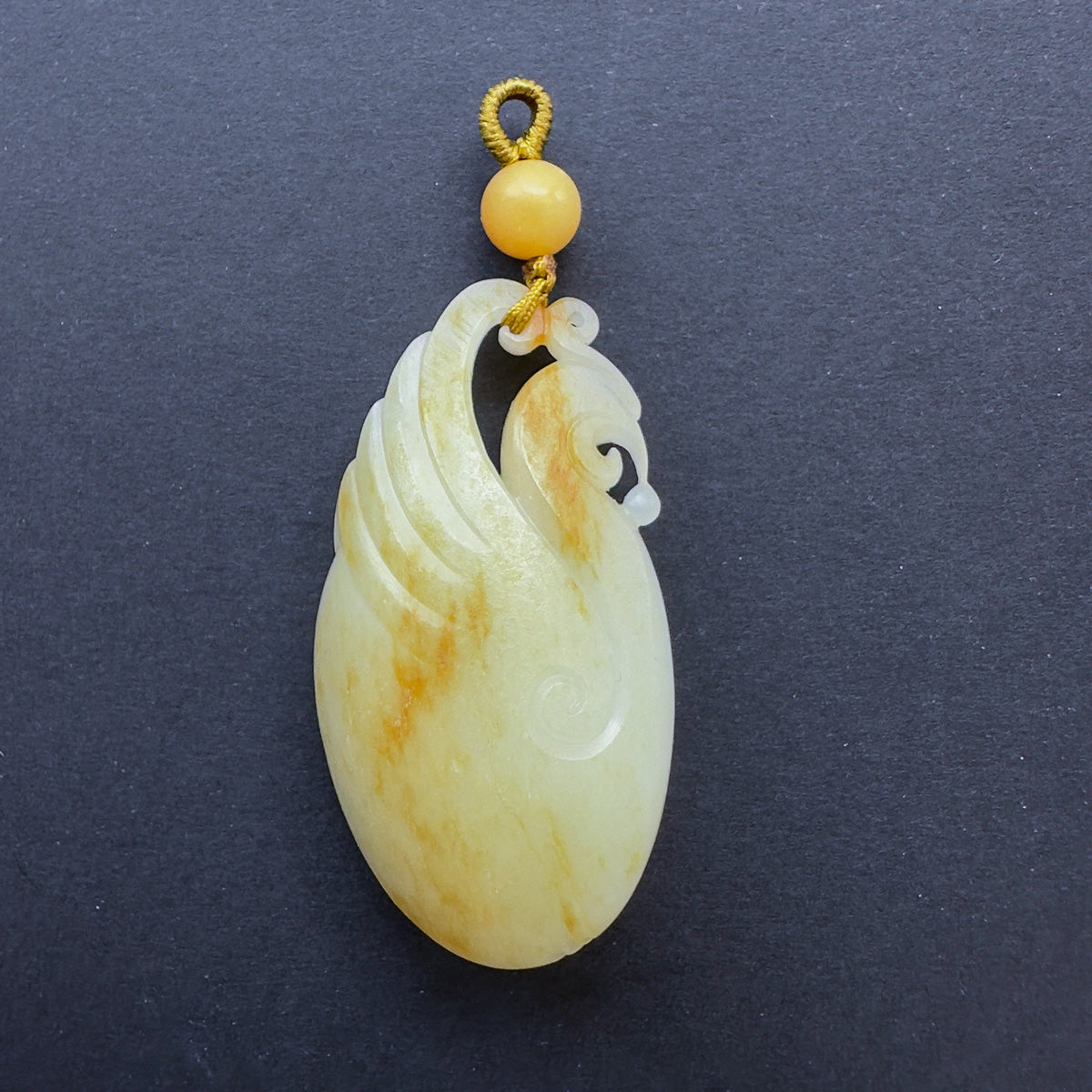 White Nephrite Phoenix Pendant 籽料凤凰