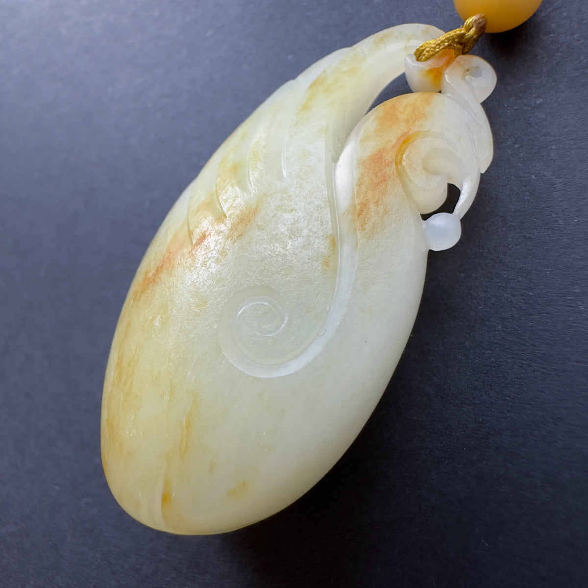 White Nephrite Phoenix Pendant 籽料凤凰