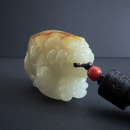 Premium Nephrite Pixiu  - Fortune’s Crimson Crest 鸿运当头