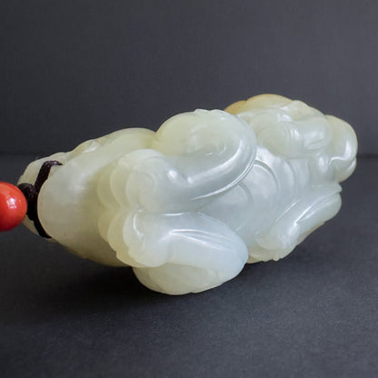 Premium Nephrite Pixiu  - Fortune’s Crimson Crest 鸿运当头