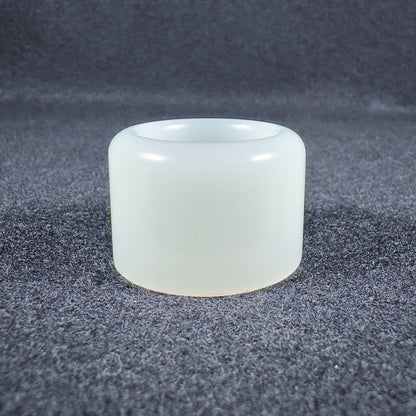 Russian White Nephrite Thumb Ring 20.2mm