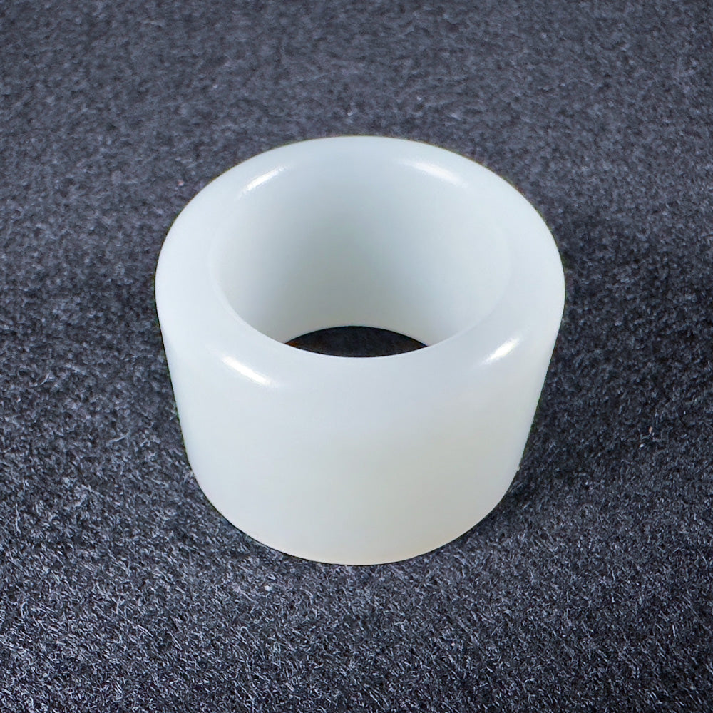 Russian White Nephrite Thumb Ring 20.2mm