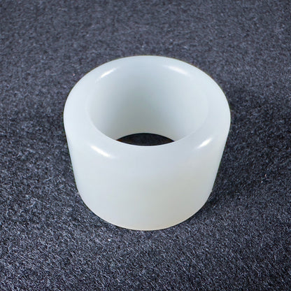 Russian White Nephrite Thumb Ring 20.2mm