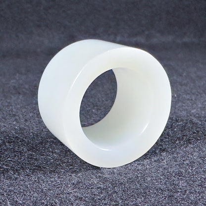 Russian White Nephrite Thumb Ring 20.2mm