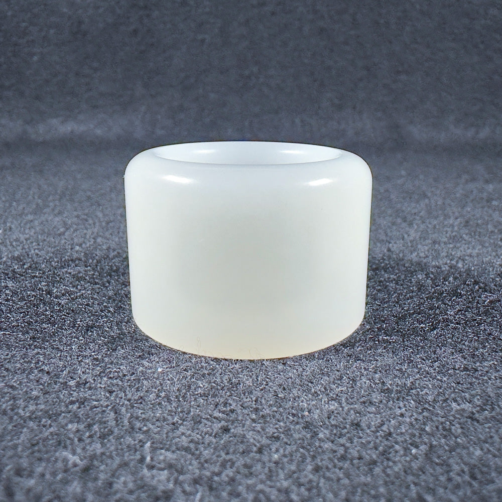 Russian White Nephrite Thumb Ring 22.1mm