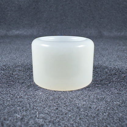 Russian White Nephrite Thumb Ring 22.1mm