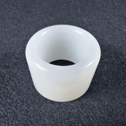 Top-Grade Russian White Nephrite Thumb Ring 22.1mm