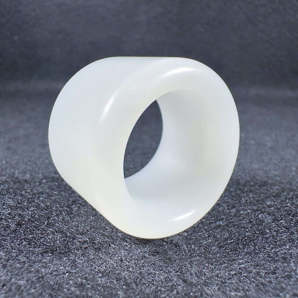 Top-Grade Russian White Nephrite Thumb Ring 22.1mm