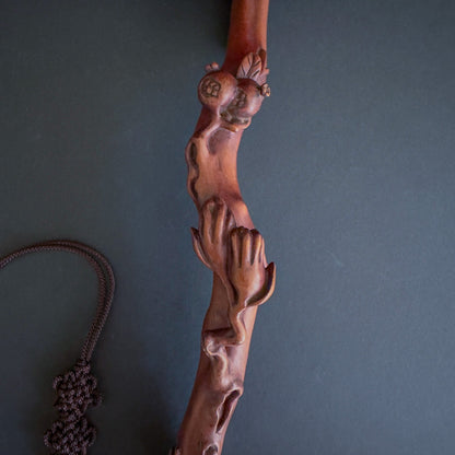 Pierced Boxwood Sceptre (Ruyi) - The Blessing of the Three Abundances 三多如意